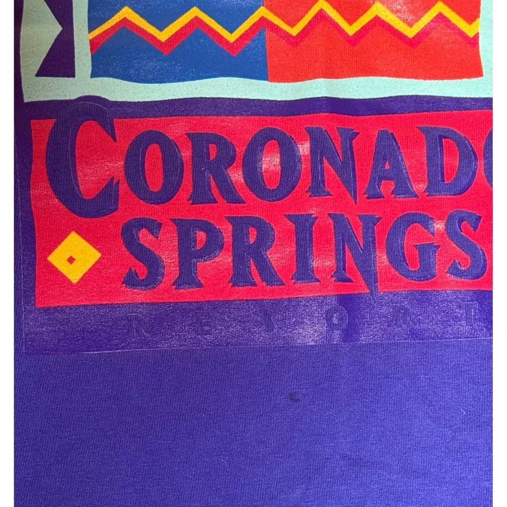 Vintage 90s Disney Coronado Springs Resort Tank Top XL Purple - Picture 2 of 7